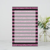 Hot-roze Roos Briefpapier (Staand voorkant)