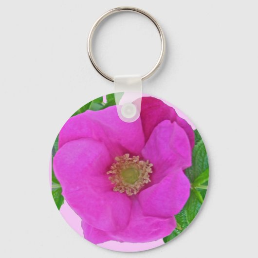Hot-Roze Roos Coördinatie items Sleutelhanger (Voorkant)