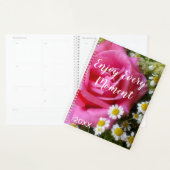 Hot-roze Roos en White Daisies Foto Planner (Display)