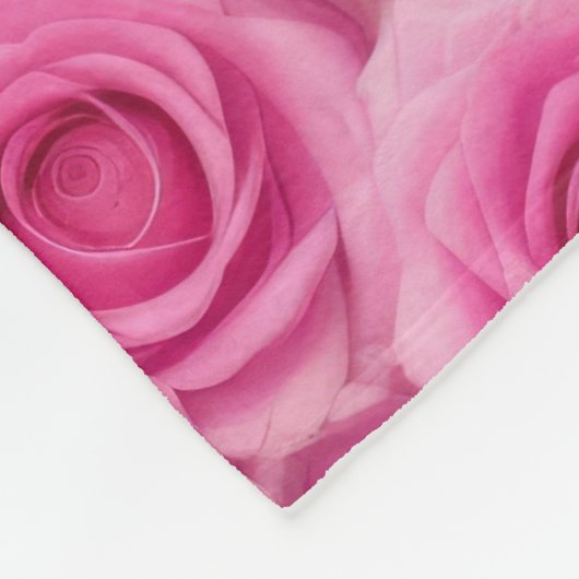 Hot-roze Roos Fleece Deken (Hoek)