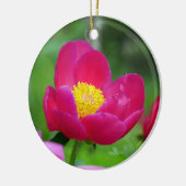 Hot-roze Roos Keramisch Ornament (Links)