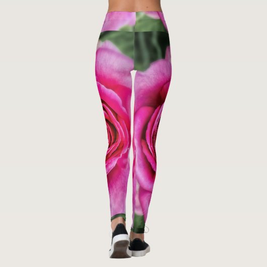 Hot-roze Roos Leggings (Achterkant)