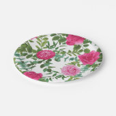 Hot-Roze Roos Prachtig huwelijk Papieren Bordje (Gekanteld)