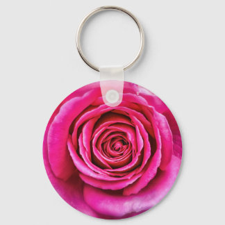 Hot-roze Roos Sleutelhanger
