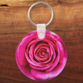 Hot-roze Roos Sleutelhanger (Voorkant)