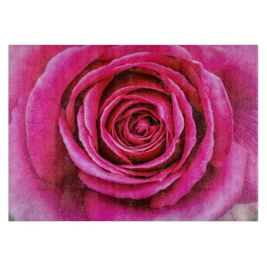 Hot-roze Roos Snijplank (Voorkant)