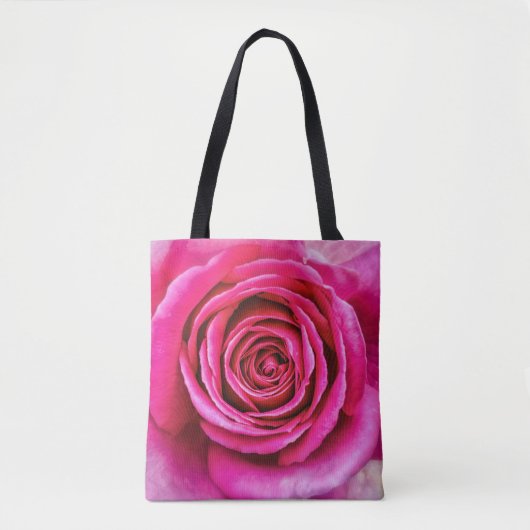 Hot-roze Roos Tote Bag (Voorkant)