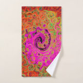 Hot-roze roovy Abstract Retro vloeistof Bad Handdoek (Handdoek)