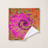 Hot-roze roovy Abstract Retro vloeistof Bad Handdoek (Wasdoekje)