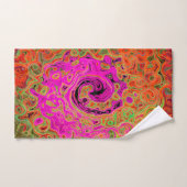 Hot-roze roovy Abstract Retro vloeistof Bad Handdoek (Handdoek)