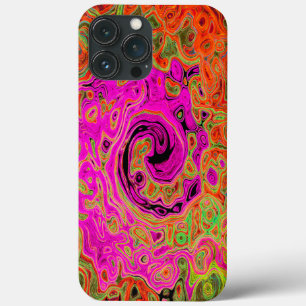 Hot-roze roovy Abstract Retro vloeistof Case-Mate iPhone Case