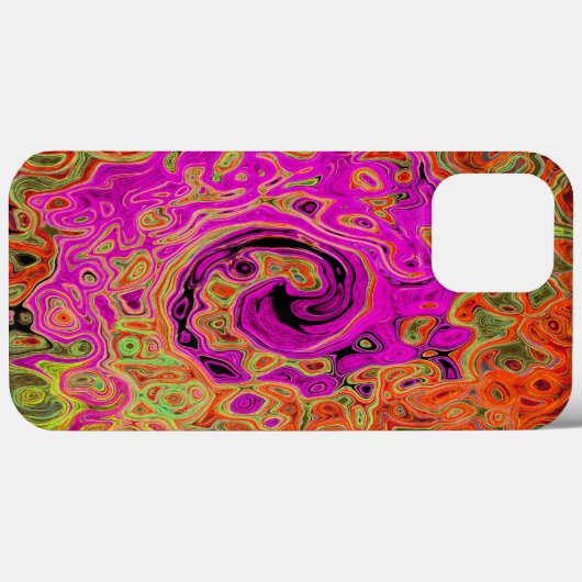 Hot-roze roovy Abstract Retro vloeistof Case-Mate iPhone Case (Achterkant (horizontaal))