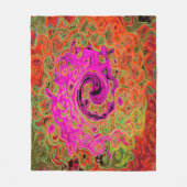 Hot-roze roovy Abstract Retro vloeistof Fleece Deken (Voorkant)