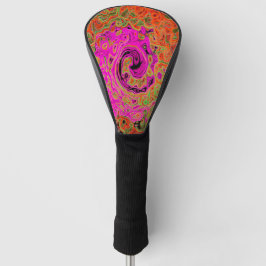 Hot-roze roovy Abstract Retro vloeistof Golfheadcover
