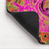 Hot-roze roovy Abstract Retro vloeistof Muismat (Hoek)