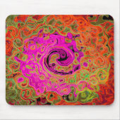 Hot-roze roovy Abstract Retro vloeistof Muismat (Voorkant)