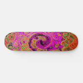 Hot-roze roovy Abstract Retro vloeistof Persoonlijk Skateboard (Horizontaal)
