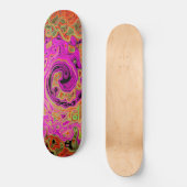Hot-roze roovy Abstract Retro vloeistof Persoonlijk Skateboard (Voorkant)