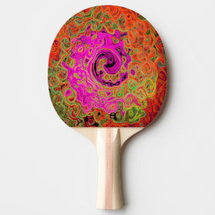 Hot-roze roovy Abstract Retro vloeistof Tafeltennisbatje