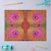 Hot-roze roovy Abstract Retro vloeistof Tissuepapier (Craft)