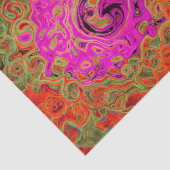 Hot-roze roovy Abstract Retro vloeistof Tissuepapier (Detail)