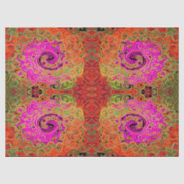 Hot-roze roovy Abstract Retro vloeistof Tissuepapier