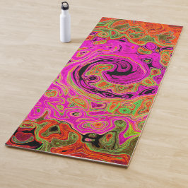 Hot-roze roovy Abstract Retro vloeistof Yogamat