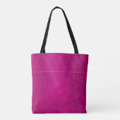 Hot-Roze Roze Roche Lederen Naam Gepersonaliseerd Tote Bag (Achterkant)