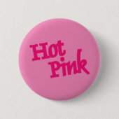 Hot Roze roze ronde knop Button 5,7 Cm (Voorkant)