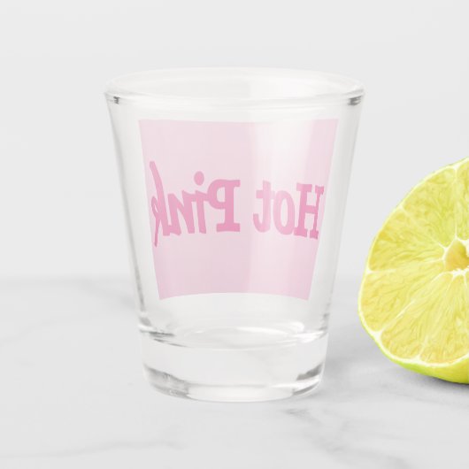 Hot Roze roze shot glas (Achterkant)