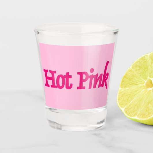 Hot Roze roze shot glas (Voorkant)