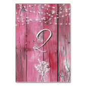 Hot Roze Rustiek Hout String Lights Mason Jar Kaart (Achterkant)