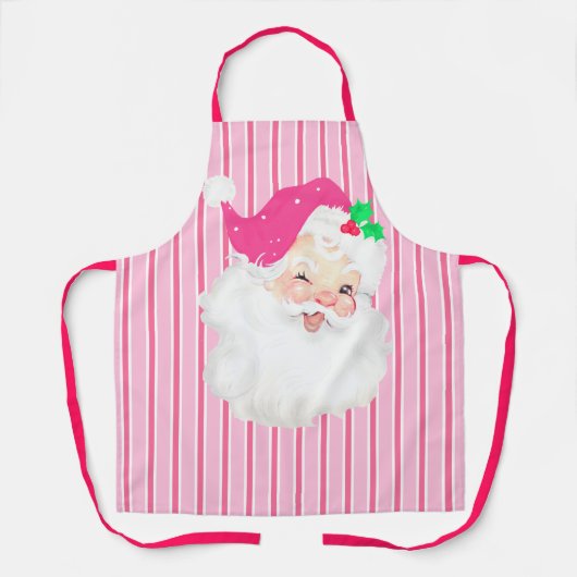 Hot-Roze  Santa Wink Retro KerstSchort Schort (Voorkant)