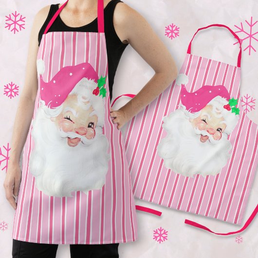 Hot-Roze  Santa Wink Retro KerstSchort Schort