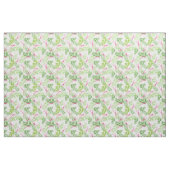 Hot-roze schaar groene handpalmen stof (Fat Quarter)
