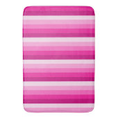 Hot-roze schaduwstrepen badmat (Voorkant Verticaal)