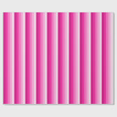 Hot-roze schaduwstrepen cadeaupapier (Vlak)