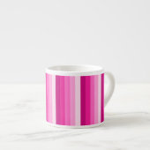 Hot-roze schaduwstrepen espresso kop (Voorkant rechts)