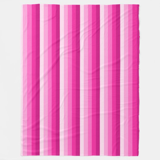 Hot-roze schaduwstrepen fleece deken (Voorkant)