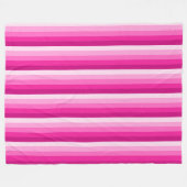 Hot-roze schaduwstrepen fleece deken (Voorkant (Horizontaal))