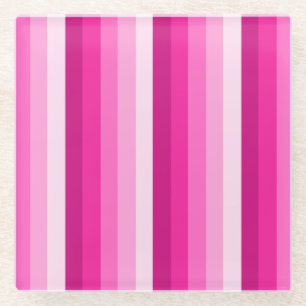 Hot-roze schaduwstrepen glazen onderzetter
