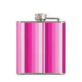Hot-roze schaduwstrepen heupfles (Achterkant)