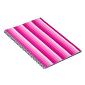 Hot-roze schaduwstrepen notitieboek (Rechterzijde)