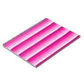 Hot-roze schaduwstrepen notitieboek (Linkerzijde)
