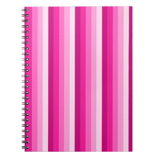 Hot-roze schaduwstrepen notitieboek (Voorkant)