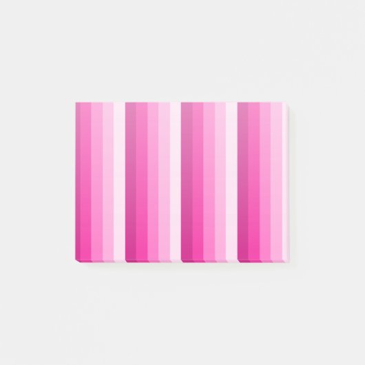 Hot-roze schaduwstrepen post-it® notes (Voorkant)