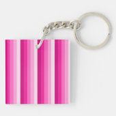 Hot-roze schaduwstrepen sleutelhanger (Achterkant)