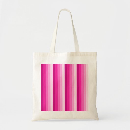Hot-roze schaduwstrepen tote bag (Voorkant)