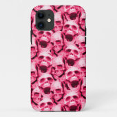 Hot-roze schedels Case-Mate iPhone case (Achterkant)
