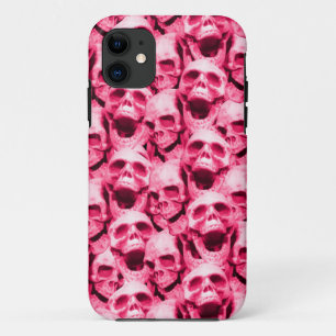 Hot-roze schedels Case-Mate iPhone case